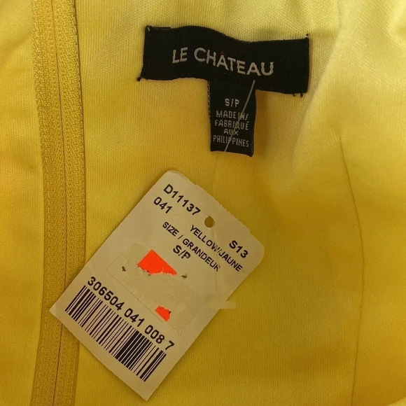 NWT  Yellow Floral print yellow strapless shift dress sweetheart neck size small - Picture 4 of 13